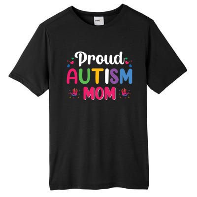 Proud Autism Mom Funny Gift Tall Fusion ChromaSoft Performance T-Shirt