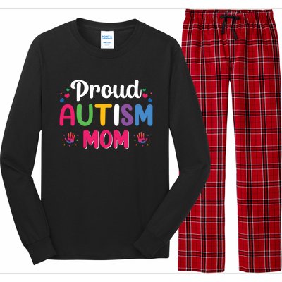 Proud Autism Mom Funny Gift Long Sleeve Pajama Set