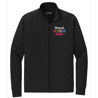 Proud Autism Mom Funny Gift Stretch Full-Zip Cadet Jacket