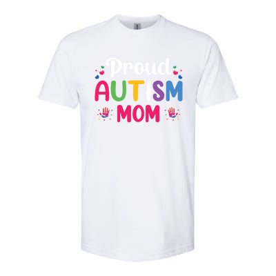 Proud Autism Mom Funny Gift Softstyle CVC T-Shirt