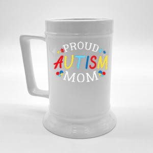 Proud Autism Mom Autism Awareness Mom Gift Beer Stein