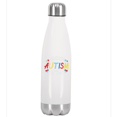 Proud Autism Mom Autism Awareness Mom Gift Stainless Steel Insulated Water Bottle