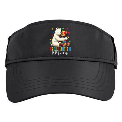 Proud Autism Mom Bear Autism Awareness Autistic Son Daughter Adult Drive Performance Visor