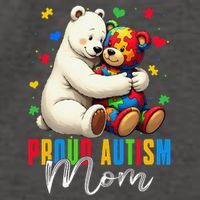 Proud Autism Mom Bear Autism Awareness Autistic Son Daughter Vector Backpack