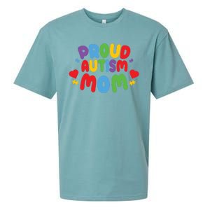 Proud Autism Mom Colorful Awareness Sueded Cloud Jersey T-Shirt