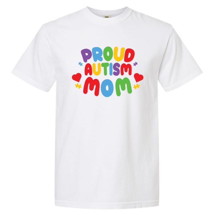 Proud Autism Mom Colorful Awareness Garment-Dyed Heavyweight T-Shirt