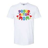 Proud Autism Mom Colorful Awareness Softstyle CVC T-Shirt