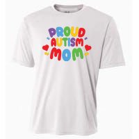 Proud Autism Mom Colorful Awareness Cooling Performance Crew T-Shirt