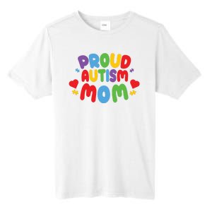 Proud Autism Mom Colorful Awareness Tall Fusion ChromaSoft Performance T-Shirt