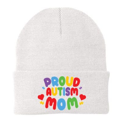 Proud Autism Mom Colorful Awareness Beanie