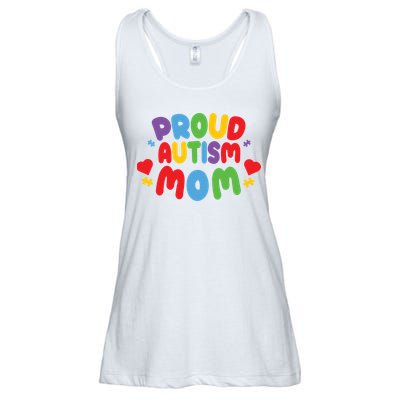 Proud Autism Mom Colorful Awareness Ladies Essential Flowy Tank