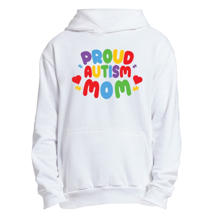 Proud Autism Mom Colorful Awareness Urban Pullover Hoodie