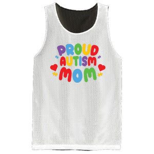 Proud Autism Mom Colorful Awareness Mesh Reversible Basketball Jersey Tank