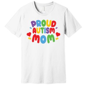 Proud Autism Mom Colorful Awareness Premium T-Shirt