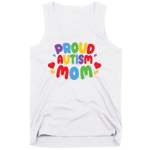 Proud Autism Mom Colorful Awareness Tank Top