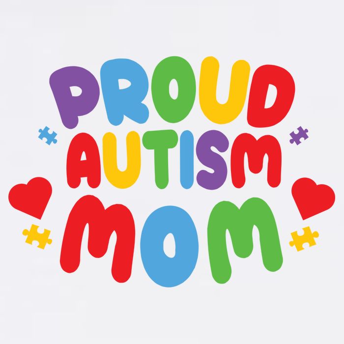 Proud Autism Mom Colorful Awareness Womens T-Shirt