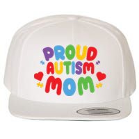 Proud Autism Mom Colorful Awareness Wool Snapback Cap