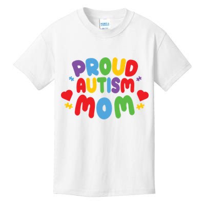 Proud Autism Mom Colorful Awareness Kids T-Shirt