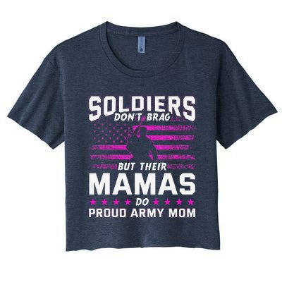 Proud Arm.Y Mom Mothers Day Women's Crop Top Tee