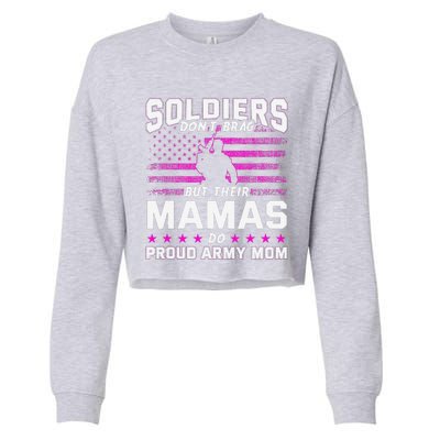 Proud Arm.Y Mom Mothers Day Cropped Pullover Crew