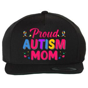 Proud Autism Mom Gift Wool Snapback Cap