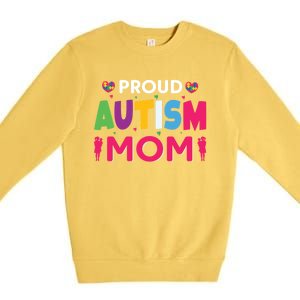 Proud Autism Mom Gift Premium Crewneck Sweatshirt