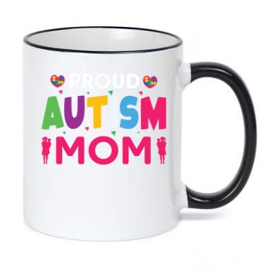 Proud Autism Mom Gift 11oz Black Color Changing Mug