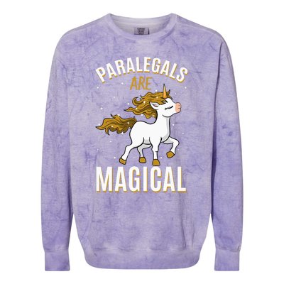 Paralegals Are Magical Unicorn Job Law Profession Colorblast Crewneck Sweatshirt