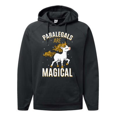 Paralegals Are Magical Unicorn Job Law Profession Performance Fleece Hoodie