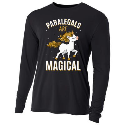 Paralegals Are Magical Unicorn Job Law Profession Cooling Performance Long Sleeve Crew