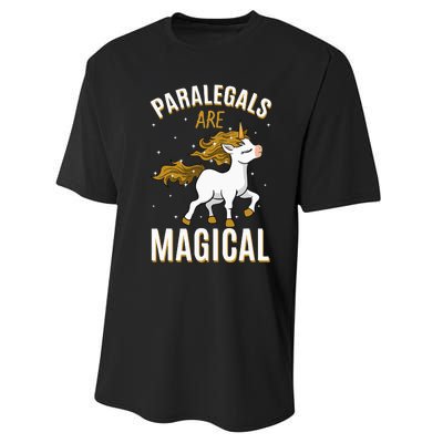 Paralegals Are Magical Unicorn Job Law Profession Performance Sprint T-Shirt