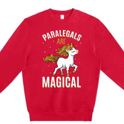 Paralegals Are Magical Unicorn Job Law Profession Premium Crewneck Sweatshirt