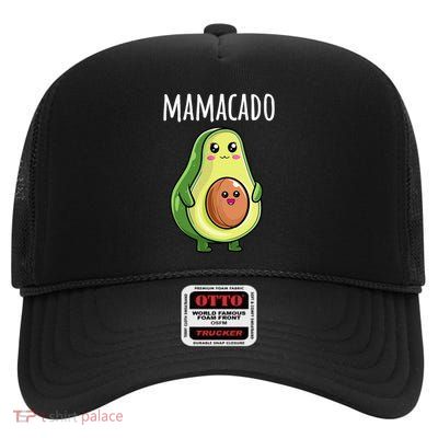 Pregnancy Announcement Mom Funny Mamacado High Crown Mesh Back Trucker Hat
