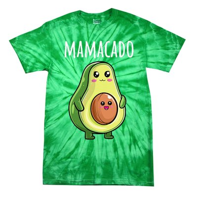 Pregnancy Announcement Mom Funny Mamacado Tie-Dye T-Shirt