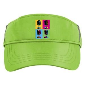 Pop Art Microphone Music Adult Drive Performance Visor