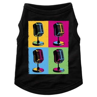 Pop Art Microphone Music Doggie Tank