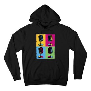 Pop Art Microphone Music Hoodie