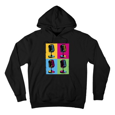 Pop Art Microphone Music Hoodie