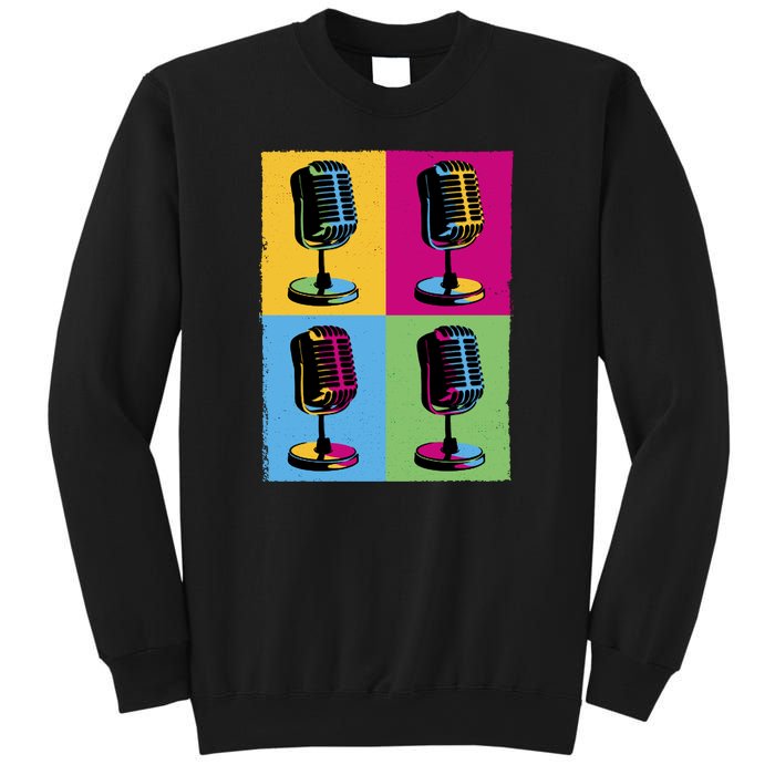 Pop Art Microphone Music Sweatshirt