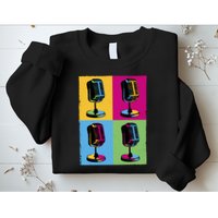 Pop Art Microphone Music Sweatshirt