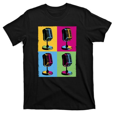 Pop Art Microphone Music T-Shirt