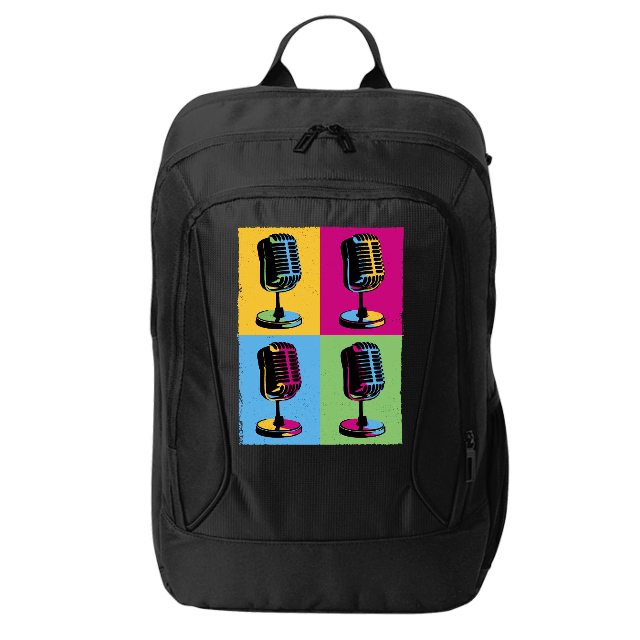 Pop Art Microphone Music City Backpack