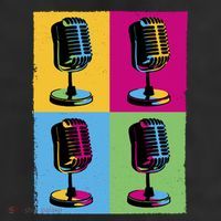 Pop Art Microphone Music 11oz C Handle Ceramic Mug