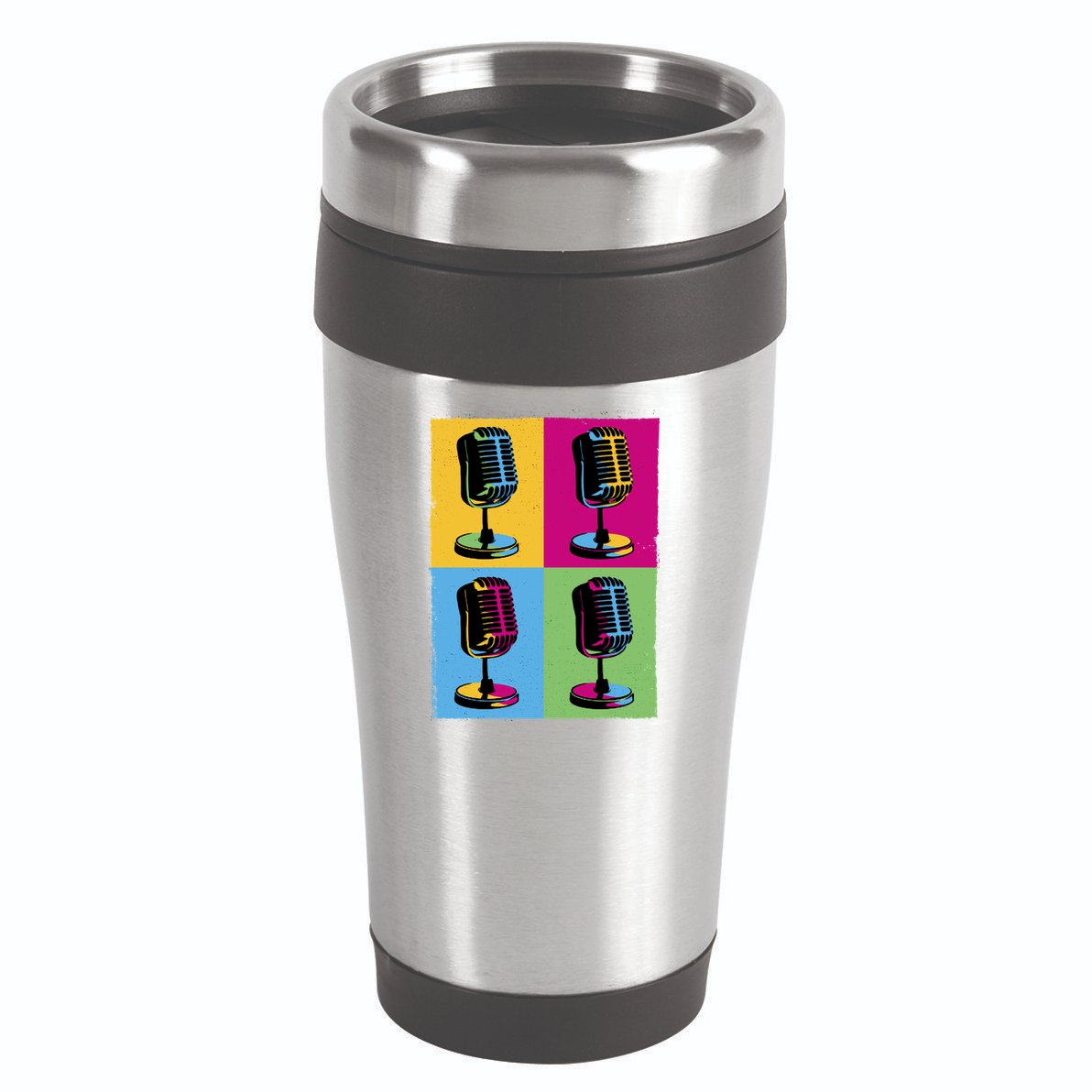 Pop Art Microphone Music 16oz Travel Tumbler