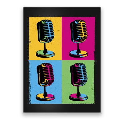 Pop Art Microphone Music Poster