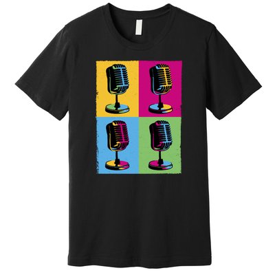 Pop Art Microphone Music Premium T-Shirt