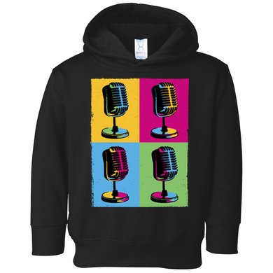 Pop Art Microphone Music Toddler Hoodie