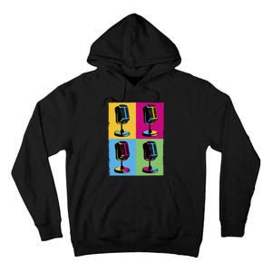 Pop Art Microphone Music Tall Hoodie