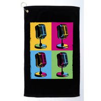 Pop Art Microphone Music Golf Towel
