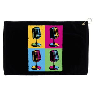 Pop Art Microphone Music Grommeted Golf Towel